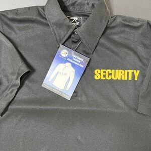 Rothco Tactical Performance Polo Men's S Security Print Moisture Wicking NWT